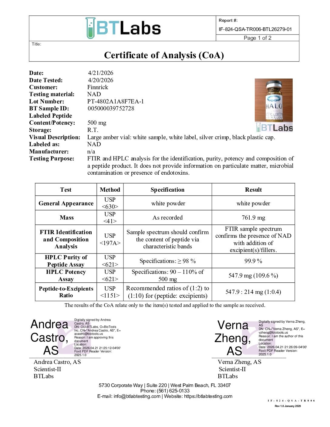 NAD+ COA preview